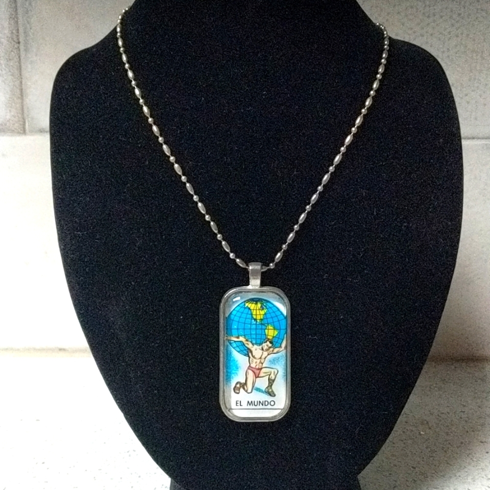 El Mundo 'The World' Loteria necklace